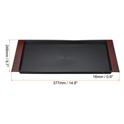 Unique Bargains Japanese Style Wood Grain Rectangular Plastic Serving Tray 1 Pc 3 Unique Bargains Japanese Style Wood Grain Rectangular Plastic Serving Tray 1 Pc