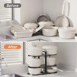 DOMETOUR Stainless Steel Pots And Pans Organizer, Pots Organizer Rack For Cookware, Heavy Duty Pots Rack For Kitchen Storage -Target KitchenAid GUEST 458c9bc1 7f13 416b 9265 d41e3dddea48