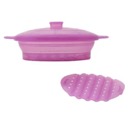 Itopfox Microwave Steamer Cooker Collapsible Bowl With Handle & Lid For Vegetables, Fish, Meal Prep - BPA Free, Dishwasher Safe, Easy Storage, Purple -Target KitchenAid GUEST 45961949 7fa9 411f b5c9 a454e5064a34