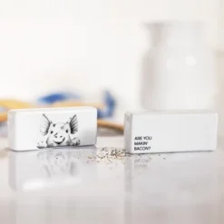 Pavilion Gift Company - Are You Makin' Bacon? - Pig - Salt And Pepper Shaker - Stoneware Set Piggy Piglet Farm Animals Kitchenware