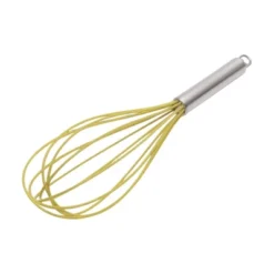 Unique Bargains 12" 6-Wire Whisk Hand Wash Stainless Steel Silicone Silver Tone Yellow -Target KitchenAid GUEST 4610df52 fa92 4b7b afaf ae690be0693c