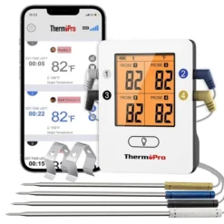 ThermoPro TP25W Bluetooth Meat Thermometer With 500FT Wireless Range 4-Probe Android/iOS Compatible Smart Grill Smoker Thermometer 21 ThermoPro TP25W Bluetooth Meat Thermometer With 500FT Wireless Range 4-Probe Android/iOS Compatible Smart Grill Smoker Thermometer -Target KitchenAid GUEST 46228892 34b4 49f6 86a4 9d493178585e