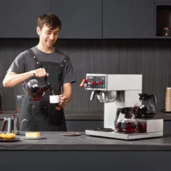 VEVOR 12 Cups Commercial Drip Coffee Maker, Coffee Maker Machine With 3 Glass Carafes And 3 Warmer Plates, Stainless Steel Pour Over Coffee Brewer