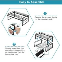 DOMETOUR 2Pcs Dish Drying Rack With Pot Organizer Rack 8 Tiers Pots Organizer And Dish Racks For Kitchen Counter Pot Lid Organizer And Dish Drainers -Target KitchenAid GUEST 46740d5f 135b 4ac2 8489 73763c22ab8c