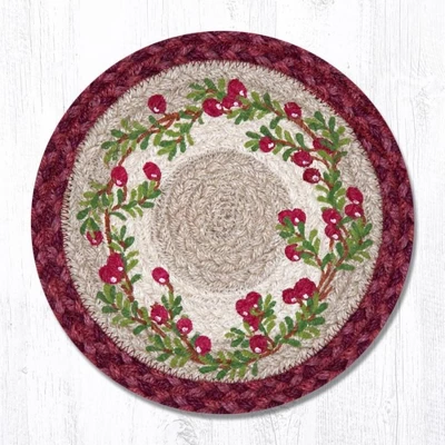 Earth Rugs Cranberries Printed Round Trivet 10"x10" Heat-Resistant Kitchen Accessory 5 Earth Rugs Cranberries Printed Round Trivet 10"x10" Heat-Resistant Kitchen Accessory - Image 3