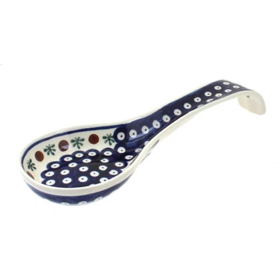 Blue Rose Polish Pottery 1178 Zaklady Large Spoon Rest 13 Blue Rose Polish Pottery 1178 Zaklady Large Spoon Rest - Image 11