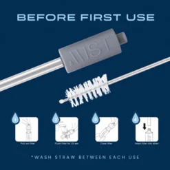 Reusable Stainless Steel Filtering Straws With Brush - 2 Grey And 2 Pink -Target KitchenAid GUEST 4712e116 c6fa 4997 953e f16d826d3893