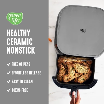 GreenLife 5.3qt Digital One-Touch Air Fryer 4 GreenLife 5.3qt Digital One-Touch Air Fryer - Image 2