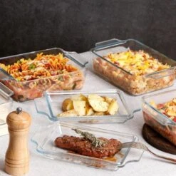 Itopfox Set Of 2 Glass Casserole Dishes With Lids, Oven Safe Rectangular Baking Dishes For Cooking, Roasting, And Serving Meals -Target KitchenAid GUEST 472de71a 2454 481b bb8b 5c37d2a36fc8