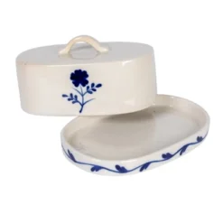 Storied Home Hand-Painted Stoneware Butter Dish With Flower, Blue And White -Target KitchenAid GUEST 4745f7e6 b4b4 481b a8bd 9ea31ad23018