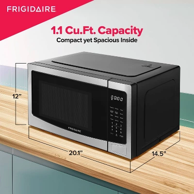 Frigidaire 1000W 1.1CF Countertop Microwave Oven Stainless Steel Finish: 10 Speeds, ETL Listed, 1 Year Warranty 7 Frigidaire 1000W 1.1CF Countertop Microwave Oven Stainless Steel Finish: 10 Speeds, ETL Listed, 1 Year Warranty - Image 5