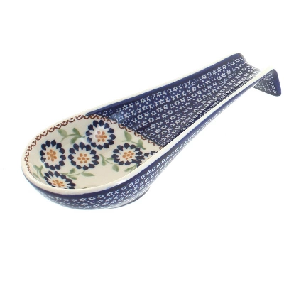 Blue Rose Polish Pottery P007 Manufaktura Large Spoon Rest 8 Blue Rose Polish Pottery P007 Manufaktura Large Spoon Rest - Image 6