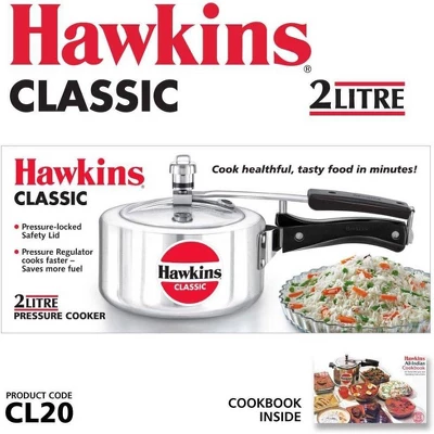 Hawkins Classic 2L Aluminum Pressure Cooker: Stovetop, Cool Touch Handle, Hand Wash, Silver, 1-Year Warranty 3 Hawkins Classic 2L Aluminum Pressure Cooker: Stovetop, Cool Touch Handle, Hand Wash, Silver, 1-Year Warranty