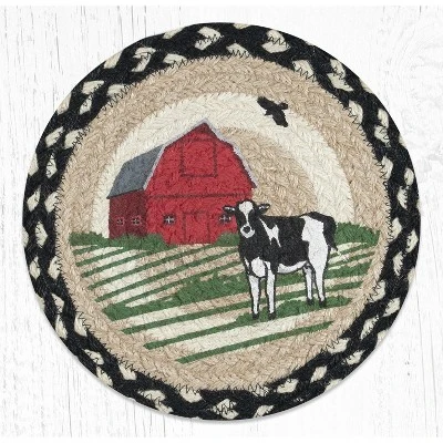 Earth Rugs Red Barn Jute Trivet – 10" Round Hand-Braided Heat Pad, Rustic Farmhouse Kitchen Table Accent 5 Earth Rugs Red Barn Jute Trivet – 10" Round Hand-Braided Heat Pad, Rustic Farmhouse Kitchen Table Accent - Image 3