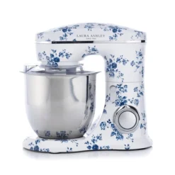 Laura Ashley 4.5L Lightweight Stand Mixer Rose: 1300W, 10 Speeds, Blue, 1-Year Warranty, 8.66" Height, 7.93 Lbs
