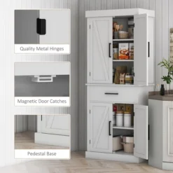 Yukimo Kitchen Tall Cabinet, 72" Freestanding Pantry Storage With Barn Doors, 5 Adjustable Shelves, White -Target KitchenAid GUEST 4878427c dec3 45d1 b99b 13e57f0ff05b
