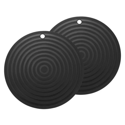 Unique Bargains Round Heat Resistant Silicone Trivet Mat With Hang Hole 2 Pcs 7 Unique Bargains Round Heat Resistant Silicone Trivet Mat With Hang Hole 2 Pcs - Image 5