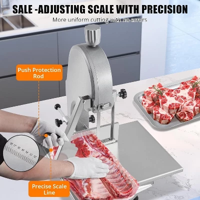 Commercial Electric Meat Saw 1500W Countertop Bone Cutter Adjustable Thickness 4 Commercial Electric Meat Saw 1500W Countertop Bone Cutter Adjustable Thickness - Image 2