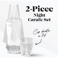 Fifth Avenue Crystal Geometric Bedside Night Water Carafe And Tumbler Lid, 2-Piece -Target KitchenAid GUEST 4918c6ff 29ad 4a4b a1e2 67fcd91d4c24
