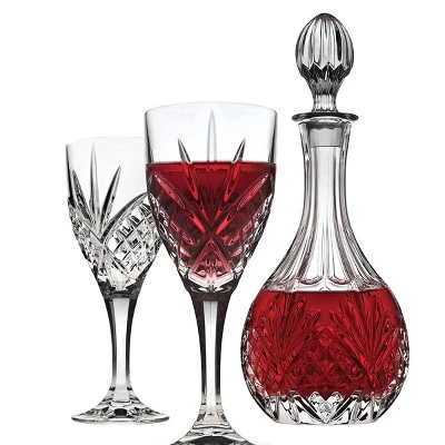 Godinger Silver 5pc Dublin Crystal Wine Decanter Set: Hand Wash, Service For 4, Includes Decanter & Wine Glasses 3 Godinger Silver 5pc Dublin Crystal Wine Decanter Set: Hand Wash, Service For 4, Includes Decanter & Wine Glasses