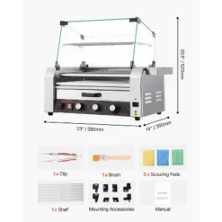 VEVOR Hot Dog Roller, 18 Hot Dog 7 Rollers, Stainless Steel Sausage Grill Cooker, 1200W Hot Dog Machine, Silver 16 VEVOR Hot Dog Roller, 18 Hot Dog 7 Rollers, Stainless Steel Sausage Grill Cooker, 1200W Hot Dog Machine, Silver -Target KitchenAid GUEST 49382faf 8486 4ca7 aa26 f00717e9ae5e