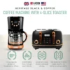 Haden Heritage 4 Slice Wide Slot Stainless Steel Toaster Bundled With 12 Cup Programmable Drip Coffee Maker Coffee Machine, Black & Copper -Target KitchenAid GUEST 493f6106 5571 4dfa 8394 4c2efd7e74ad