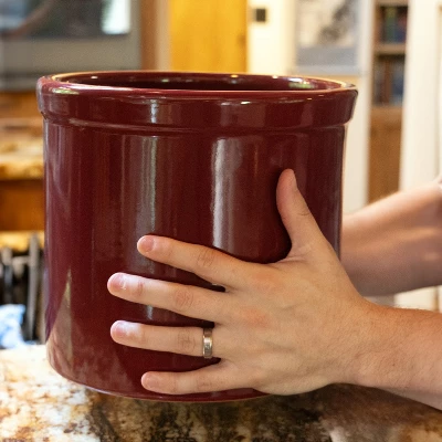 Ohio Stoneware Pickling Fermentation Crock, Handmade For Food Preservation Storage And Decor, Large 2 Gallon 4 Ohio Stoneware Pickling Fermentation Crock, Handmade For Food Preservation Storage And Decor, Large 2 Gallon - Image 2