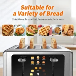 WHALL 4 Slice Toaster, Stainless Steel Toasters 4 Slice, Bagel Toaster, Touchscreen Toaster -Target KitchenAid GUEST 49bb1f6c f0db 4b72 b29c a6dea308a757