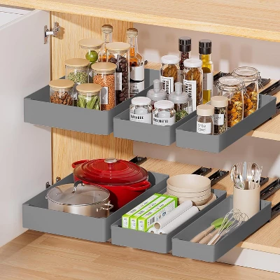 CuisinSmart Pull Out Cabinet Organizer, Pull Out Drawers For Cabinets, Slide Out Drawers For Kitchen Bathroom Pantry Cabinets Organizer 9 CuisinSmart Pull Out Cabinet Organizer, Pull Out Drawers For Cabinets, Slide Out Drawers For Kitchen Bathroom Pantry Cabinets Organizer - Image 7