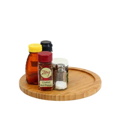 YBM HOME Bamboo Lazy Susan Single Turntable 5 YBM HOME Bamboo Lazy Susan Single Turntable - Image 3