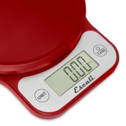 Escali Telero Digital Kitchen Scale Red: LCD Display, 13.2 Lb Capacity, Battery Powered, Spot Clean, Food Scale