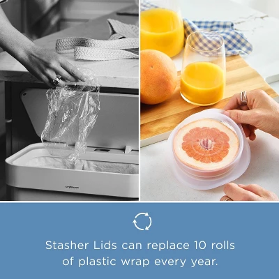 Stasher Premium Silicone Reusable Food Storage Lids Starter Kit - Clear - 4pk 9 Stasher Premium Silicone Reusable Food Storage Lids Starter Kit - Clear - 4pk - Image 7