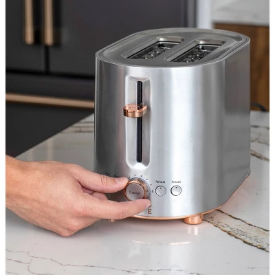 Café Express Finish 2 Slice Metal Toaster Stainless Steel: GE Appliances, 1600W, Defrost, Crumb Tray, Spot Clean 4 Café Express Finish 2 Slice Metal Toaster Stainless Steel: GE Appliances, 1600W, Defrost, Crumb Tray, Spot Clean - Image 2