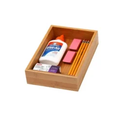 YBM HOME Bamboo Drawer Organizer Storage Box For Kitchen Drawer, Junk Drawer, Office, Bedroom, Children Room, Craft, Sewing, And Bathroom