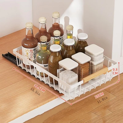 Pull Out Cabinet Organizer, Multifunctional Sliding Mesh Cabinet Basket, No Drill Pull Out Shelf Storage Drawer For Kitchen Bathroom Home Pantry 3 Pull Out Cabinet Organizer, Multifunctional Sliding Mesh Cabinet Basket, No Drill Pull Out Shelf Storage Drawer For Kitchen Bathroom Home Pantry