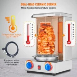 VEVOR Shawarma Grill Machine, 13 Lbs Capacity, Chicken Cooker Machine With 2 Burners, Gas Vertical Broiler Gyro Rotisserie Oven Doner Kebab Machine -Target KitchenAid GUEST 4ab81054 4b41 4c24 bb83 6fad95348b57