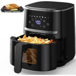 5 Quart Air Fryer 5 Quart, Digital Display, 8 Cooking Presets, Oilless Cooker For Quick Meal, UP To 400℉, Nonstick Silicone Liner, Timer 17 5 Quart Air Fryer 5 Quart, Digital Display, 8 Cooking Presets, Oilless Cooker For Quick Meal, UP To 400℉, Nonstick Silicone Liner, Timer -Target KitchenAid GUEST 4b692578 a33c 4e59 9594 2d12ea9bd0eb