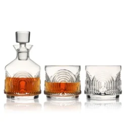 Viski Beau Stacking Decanter Set With Lowball Glasses - Crystal Decanter And Glasses For Whiskey - Art Deco Cocktail Glasses Whiskey Decanter Set Of 3 -Target KitchenAid GUEST 4bae33d7 6de5 4de4 8a8f 09dbc2a8aceb