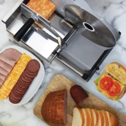 NESCO 8.6" Food Slicer: Stainless Steel Electric Kitchen Slicer, 180W, Blade Guard, Silver 10 NESCO 8.6" Food Slicer: Stainless Steel Electric Kitchen Slicer, 180W, Blade Guard, Silver -Target KitchenAid GUEST 4c0b2607 41af 44cf aec4 25757e926f76