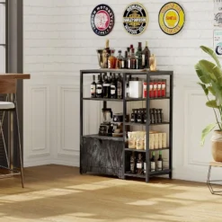 5-Tier Coffee Bar With Shelves, Bakers Rack W/Storage Cabinet, Bookshelves Storage Organizer, Display Standing Shelf Unit For Living Room -Target KitchenAid GUEST 4c1a333c 3d18 4c31 b3f2 7731191a9c68