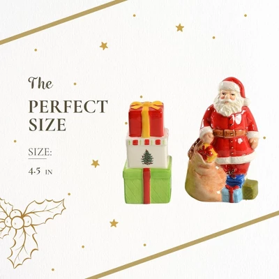 Spode Christmas Tree Santa And Gifts Salt And Pepper Shaker Set, 2-Piece, Christmas Gift/Stocking Stuffer For Collectors & Holiday Enthusiasts 8 Spode Christmas Tree Santa And Gifts Salt And Pepper Shaker Set, 2-Piece, Christmas Gift/Stocking Stuffer For Collectors & Holiday Enthusiasts - Image 6