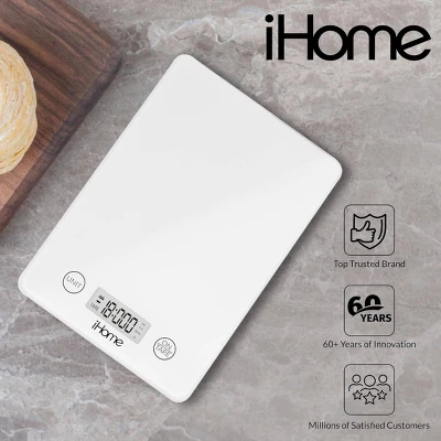 IHome 11lb Glass Kitchen Food Scale 5 IHome 11lb Glass Kitchen Food Scale - Image 3