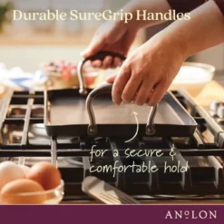Anolon Advanced Home 10"x18" Double Burner Griddle Moonstone: Nonstick Stovetop Griddle Pan For Gas & Electric Cooktops -Target KitchenAid GUEST 4c536ea5 6b3f 4128 be92 5c7252353fac