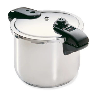 Presto Stainless Steel Pressure Cooker With Tri Clad Base, Steam Release Indicator, And Cooking Rack For Kitchen, Silver 10 Presto Stainless Steel Pressure Cooker With Tri Clad Base, Steam Release Indicator, And Cooking Rack For Kitchen, Silver - Image 8
