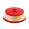 Norpro Knockdown Collapsible Microwave Food Cover, Red/Clear