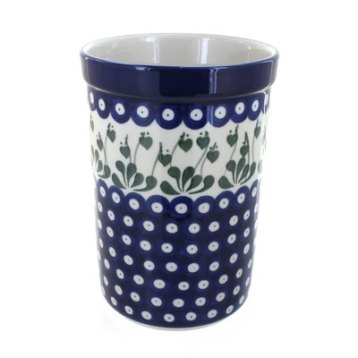 Blue Rose Polish Pottery 169 Ceramika Artystyczna Utensil Jar 3 Blue Rose Polish Pottery 169 Ceramika Artystyczna Utensil Jar