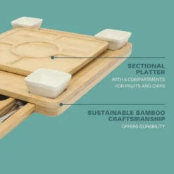 Gibson Home Rustic Inspirations 18-Piece Bamboo Charcuterie Board Set With Hidden Drawer, Ceramic Bowls, Utensils -Target KitchenAid GUEST 4d1015b6 e09c 4fa2 aca0 8638ed372ce6