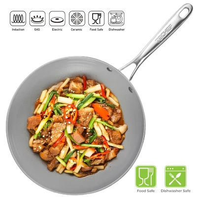 TECHEF CeraTerra - 12" Ceramic Nonstick Flat Bottom Wok/Stir-Fry Pan 5 TECHEF CeraTerra - 12" Ceramic Nonstick Flat Bottom Wok/Stir-Fry Pan - Image 3