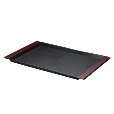 Unique Bargains Japanese Style Wood Grain Rectangular Plastic Serving Tray 1 Pc 8 Unique Bargains Japanese Style Wood Grain Rectangular Plastic Serving Tray 1 Pc - Image 6
