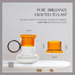 Elle Decor Amber Ring Pitcher Set, Carafe And Water Drinking Glass Lid 2 Piece Set -Target KitchenAid GUEST 4dea61b4 82cb 4a85 b181 0b87bd5c52e7